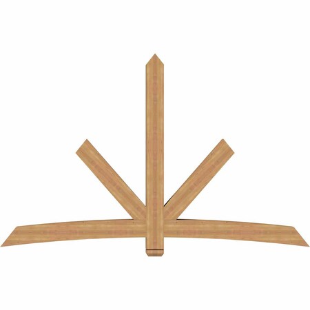 Ekena Millwork Alberta Smooth Timber Gable Bracket, Western Red Cedar, 96"W x 60"H x 5 1/2"D x 5 1/2"F, 15/12 Pitch GBW096X60X0606ALB00SWR